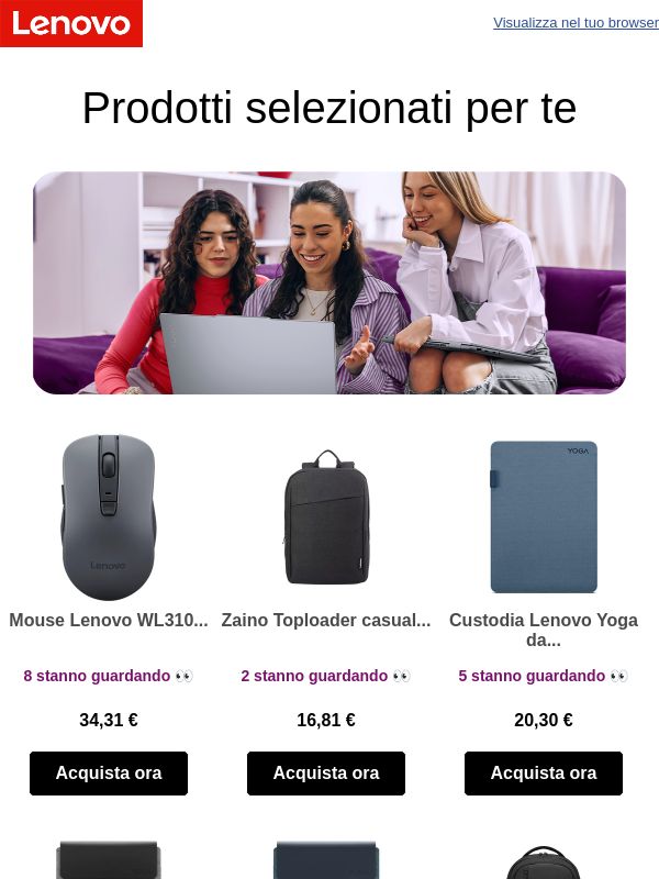 Nuove scelte personalizzate solo per te!