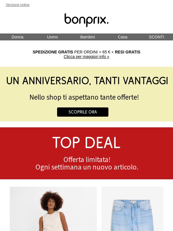 I TOP DEAL della settimana