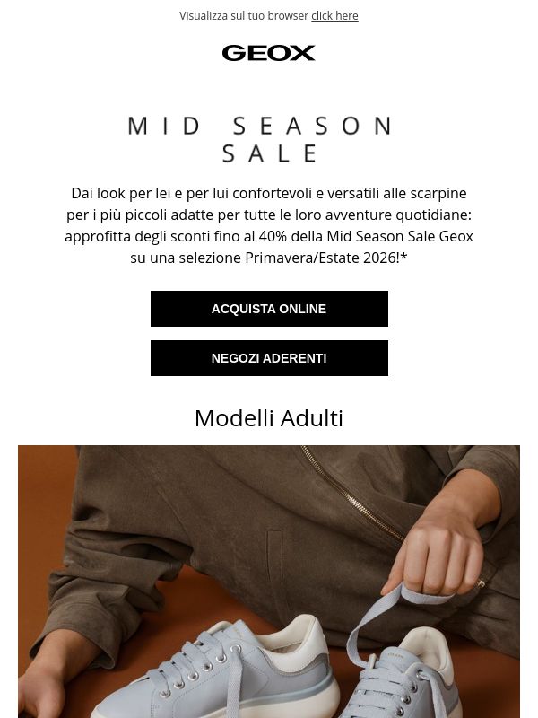 Sconti Geox fino al 40% ancora attivi 👀