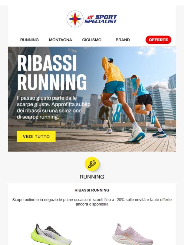 Ribassi Running 🏃‍♂️ Scopri i prezzi online