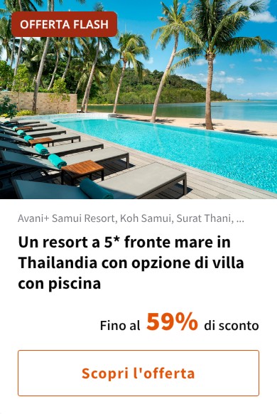Un resort a 5* fronte mare in Thailandia con opzione di villa con piscina