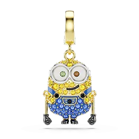 Charm Minions Bob, Pavé, Multicolore, Placcato color oro