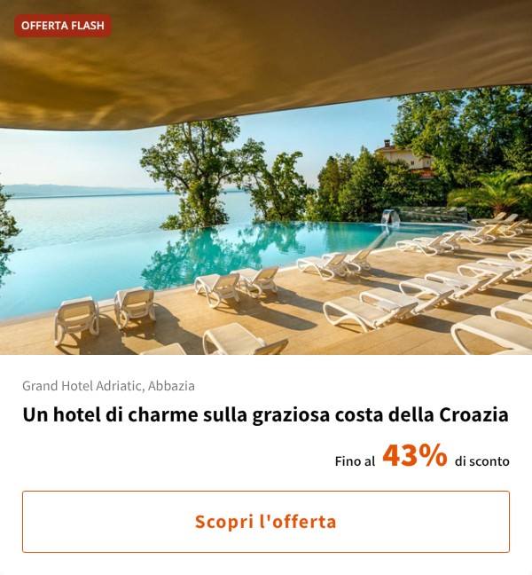 Un hotel di charme sulla graziosa costa della Croazia