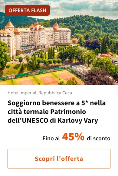 Soggiorno benessere a 5* nella città termale Patrimonio dell'UNESCO di Karlovy Vary