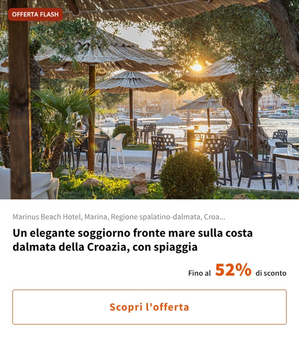 Un elegante soggiorno fronte mare sulla costa dalmata della Croazia, con spiaggia