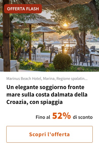 Un elegante soggiorno fronte mare sulla costa dalmata della Croazia, con spiaggia