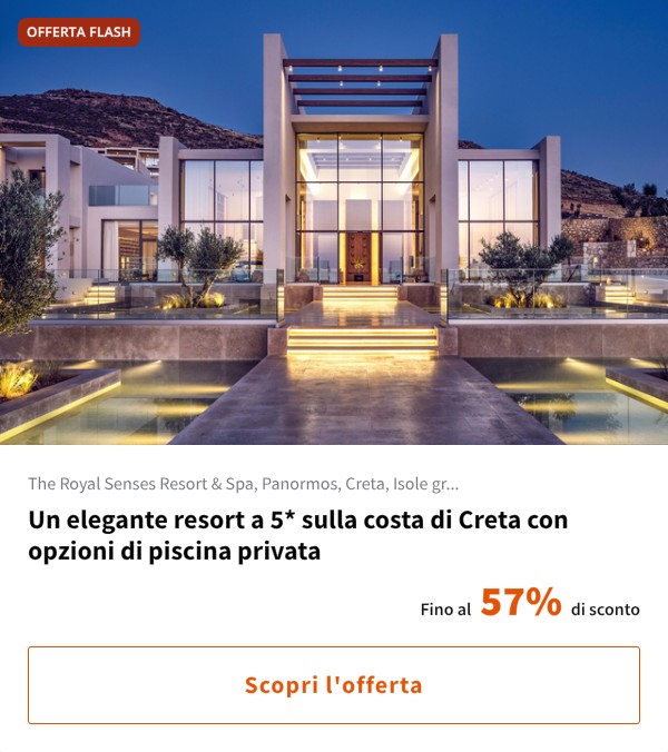 Un elegante resort a 5* sulla costa di Creta con opzioni di piscina privata