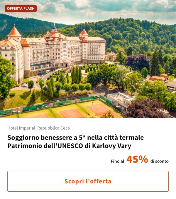 Soggiorno benessere a 5* nella città termale Patrimonio dell'UNESCO di Karlovy Vary