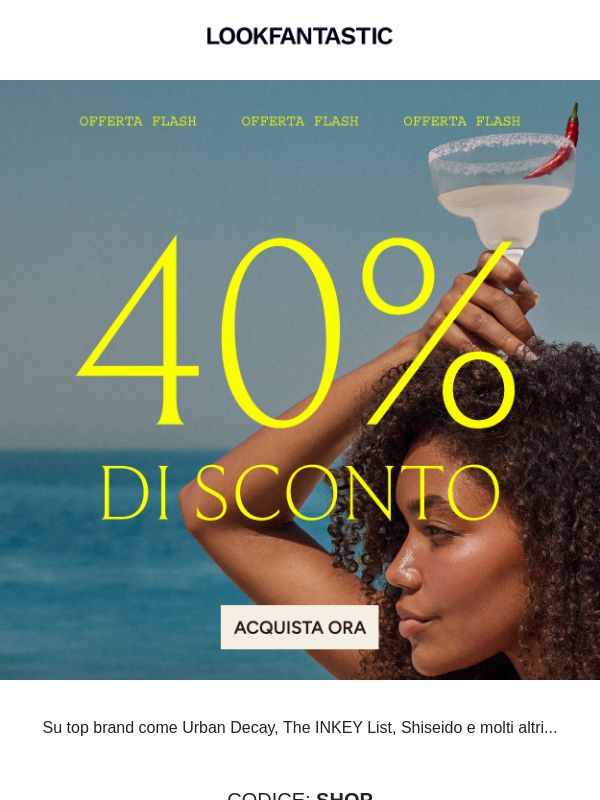40% di sconto | Offerta flash!
