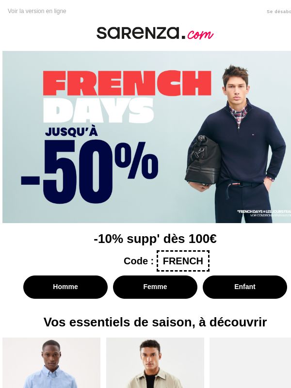 BOSS, Paul Smith, Lacoste... Jusqu'à -50%