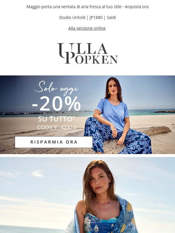 Inizia maggio con il 20% di sconto su TUTTO 💐