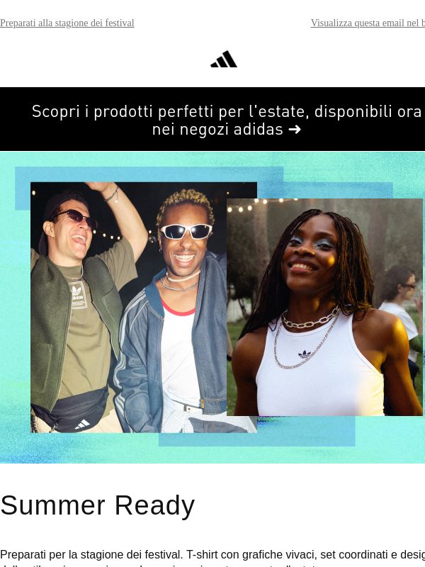 Scopri i prodotti adidas perfetti per vivere al massimo le vibe dei festival