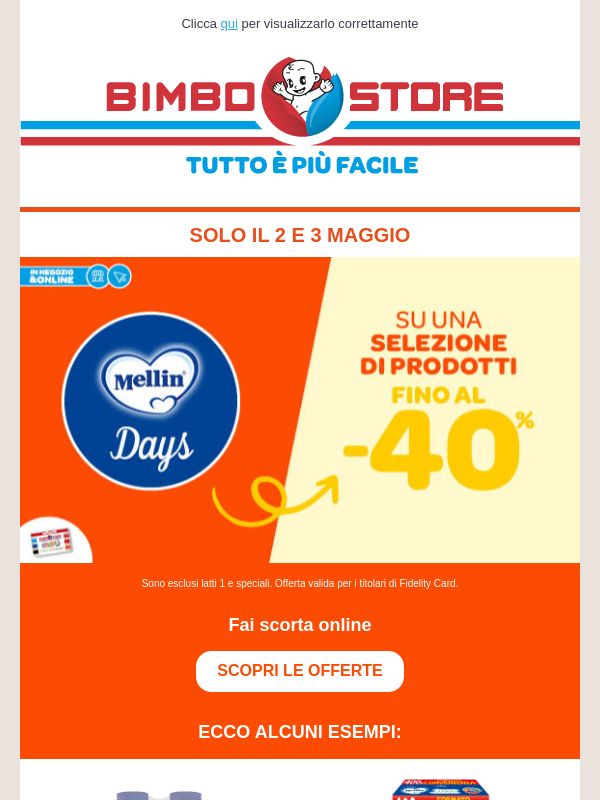 🍎🍼 Mellin Days! Solo il 2 e il 3 maggio 🍪