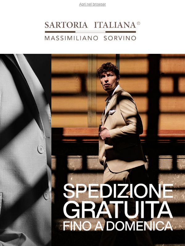 Spedizione gratuita su tutto fino a domenica