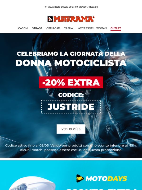 –20% con il codice JUSTRIDE 💜