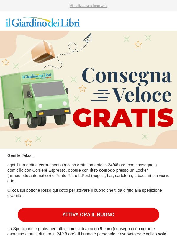 🛍️ Ancora Spedizione GRATIS sul tuo PRIMO ordine!