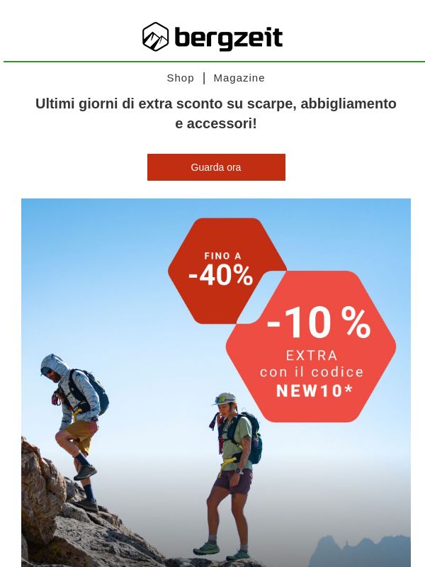 10% extra | Ultimi giorni!