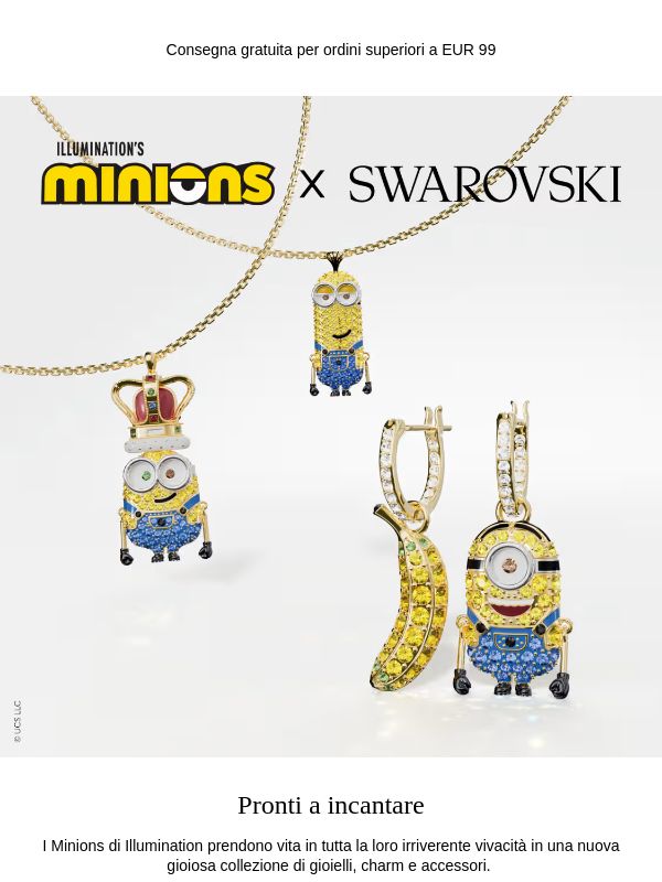 Charm e gioielli firmati Minions