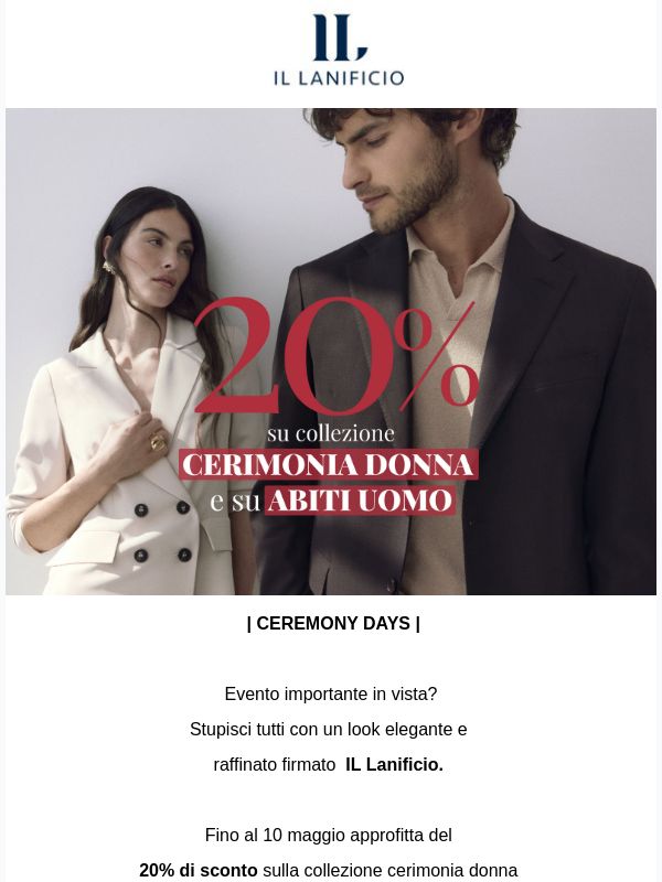 Ceremony Days | Scopri la promozione