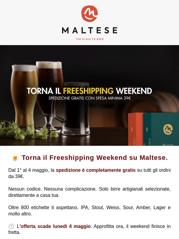 🚚 Freeshipping Weekend — spedizione gratis tutto il weekend