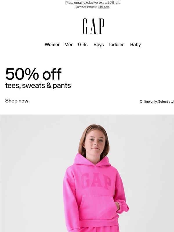 New month = 50% off your new favorite outfits