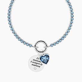 Bracciale DUETTO  con ciondoli LA MAMMA È SEMPRE LA MAMMA e...