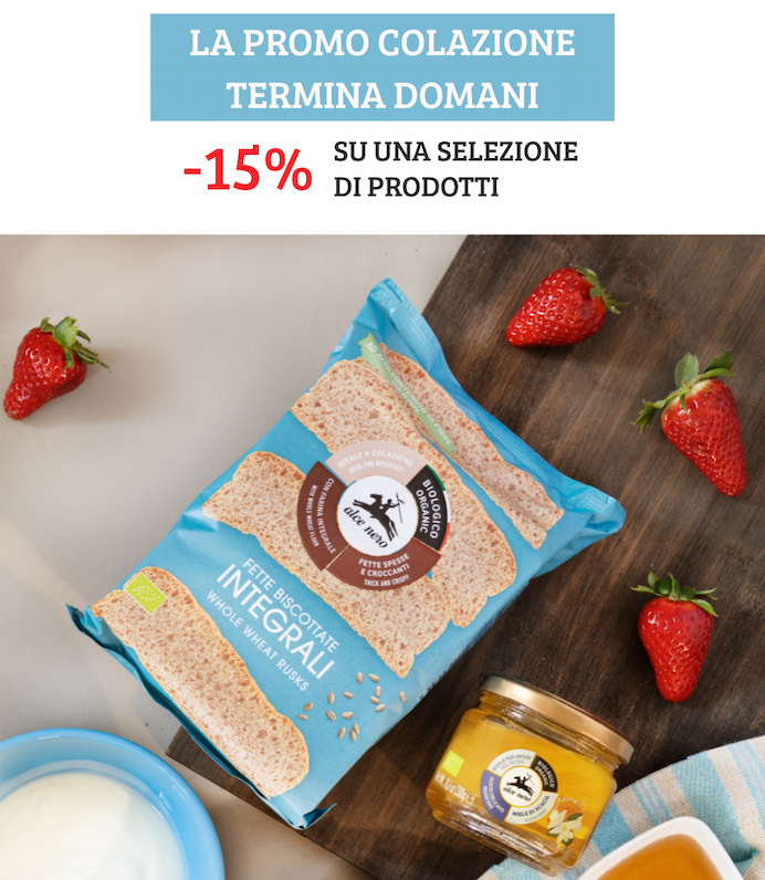 SPECIALE COLAZIONE: -15% su una selezione di prodotti solo fino a domani 3 maggio 2026