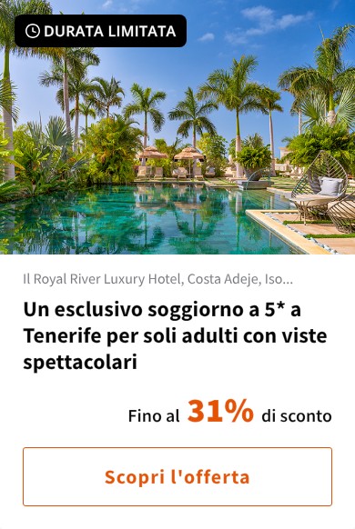 Un esclusivo soggiorno a 5* a Tenerife per soli adulti con viste spettacolari