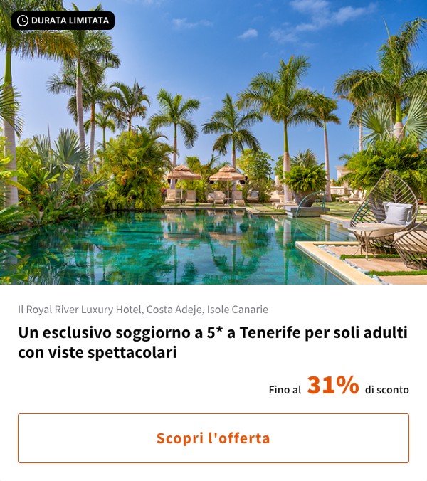 Un esclusivo soggiorno a 5* a Tenerife per soli adulti con viste spettacolari