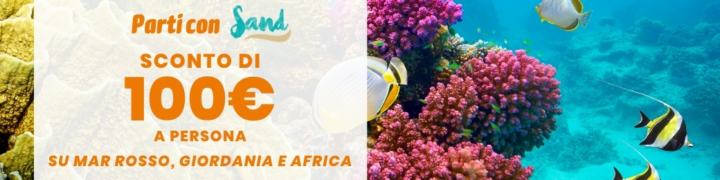 Particon Sand 100€ discount per person for Red Sea, Jordan and Africa, vibrant coral reef and tropical fish