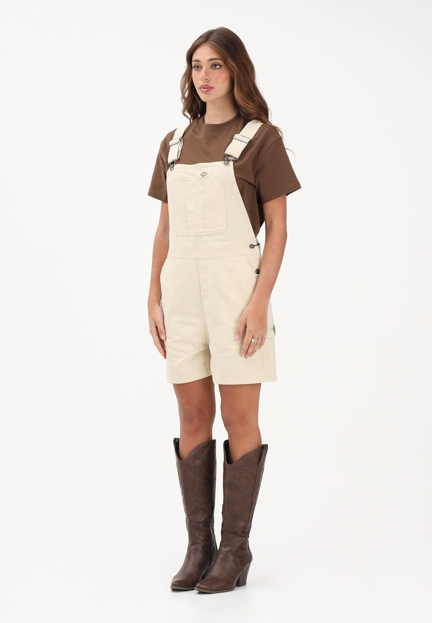 Image of DICKIES Salopette Lightweight Canvas beige da donna