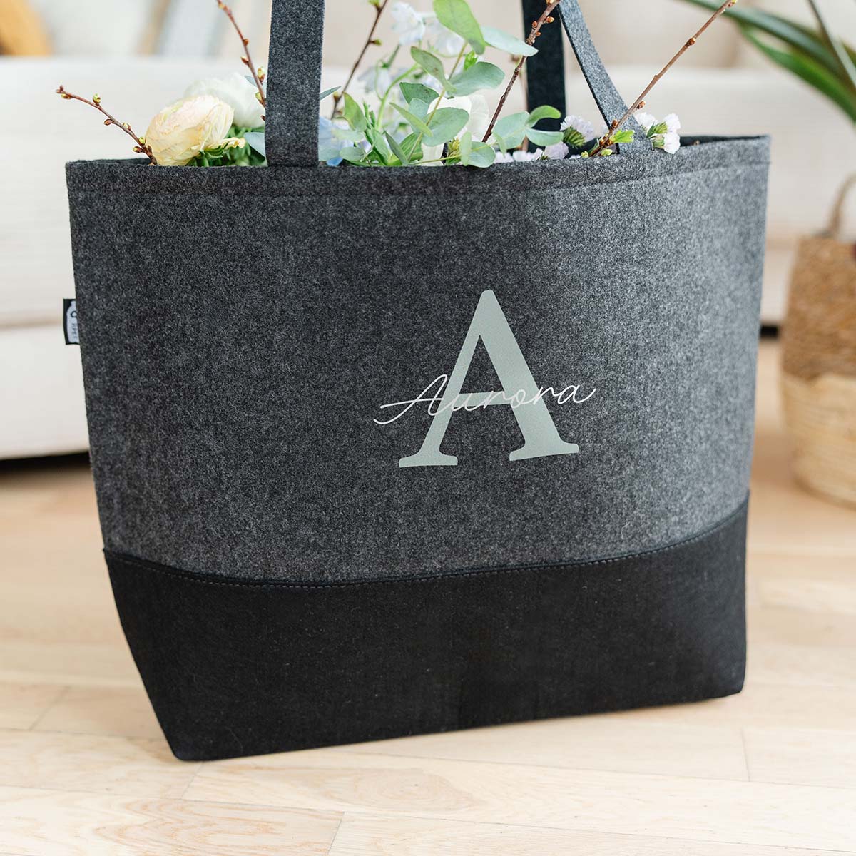 Image of Borsa in Feltro Personalizzata con Monogramma