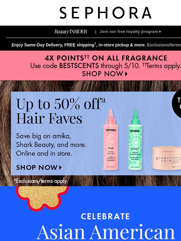 Savings up to 50% on select amika, Shark Beauty & more ✨