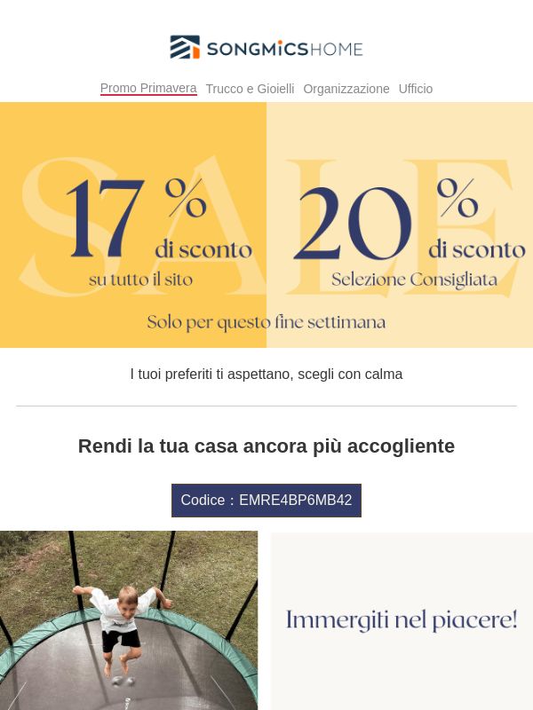 Una sorpresa speciale per te: -20% sui nostri preferiti!