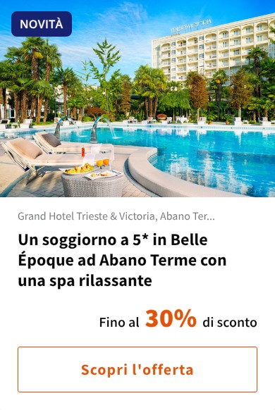 Un soggiorno a 5* in Belle Époque ad Abano Terme con una spa rilassante