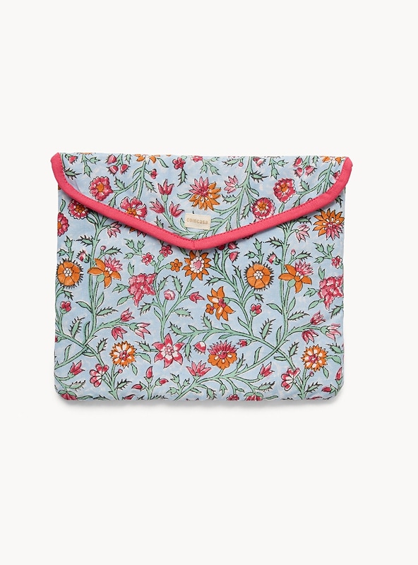 Porta laptop in tessuto stampato