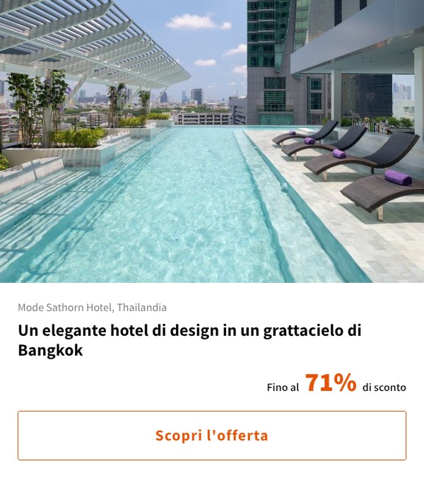 Un elegante hotel di design in un grattacielo di Bangkok