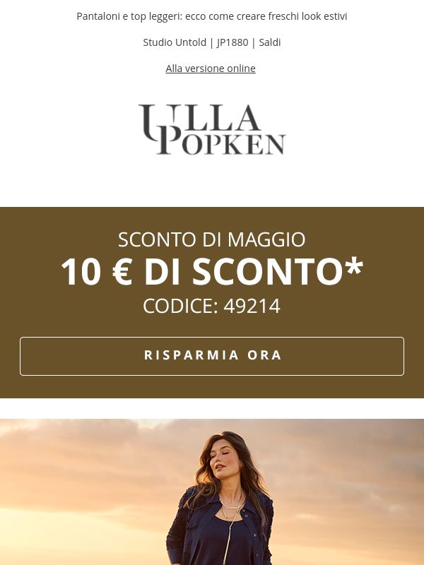 💥 Il countdown è iniziato 💥 Solo per oggi 10 € di sconto!