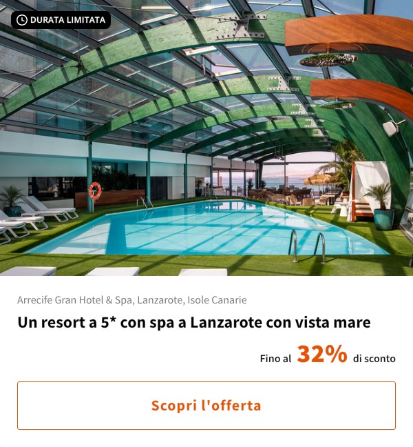 Un resort a 5* con spa a Lanzarote con vista mare