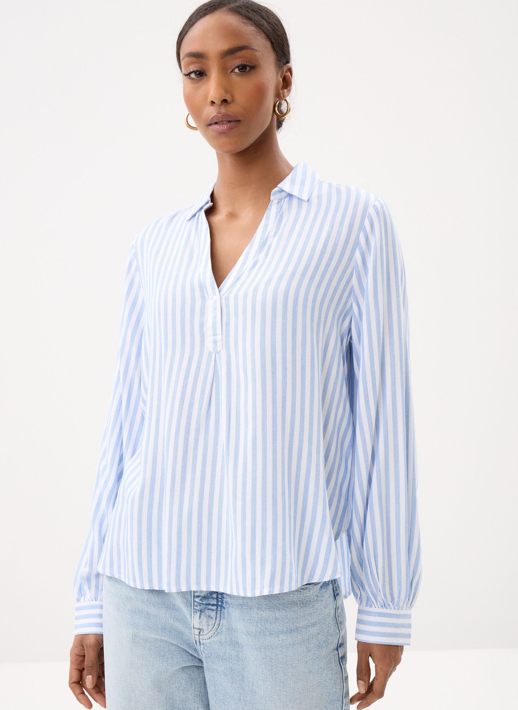 Georgia Rose Bluse a maniche lunghe CHEBLOUSE donna blu