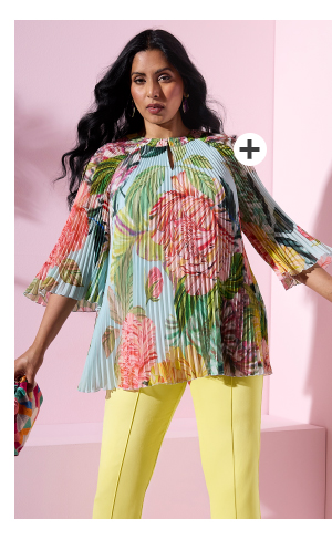Blusa con plissettatura