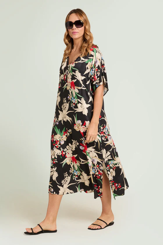 ABITO IN SATIN STAMPATO