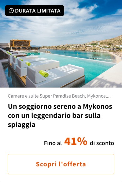 Un soggiorno sereno a Mykonos con un leggendario bar sulla spiaggia