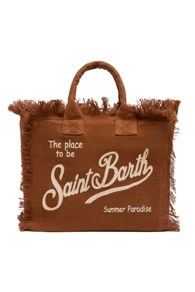 Borsa Colette in canvas marrone con logo - YES SHOPBorse a manoMC2 SAINT BARTHCOL0001/00098L-Taglia unica