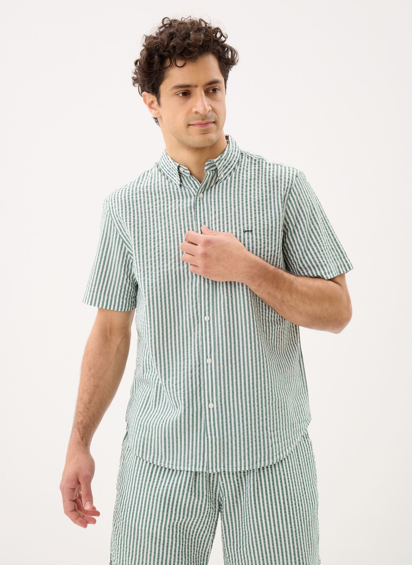 Levi's Chemises Ss Authentic Button Down-A9161 homme vert