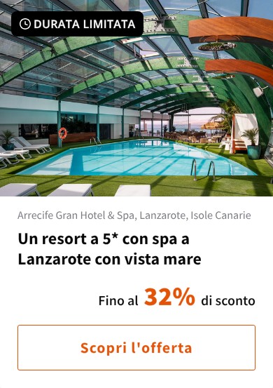 Un resort a 5* con spa a Lanzarote con vista mare