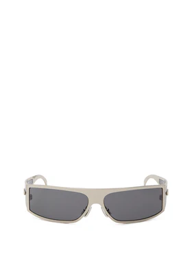 Occhiali da Sole Avvolgenti in Metallo Silver Bottega Veneta