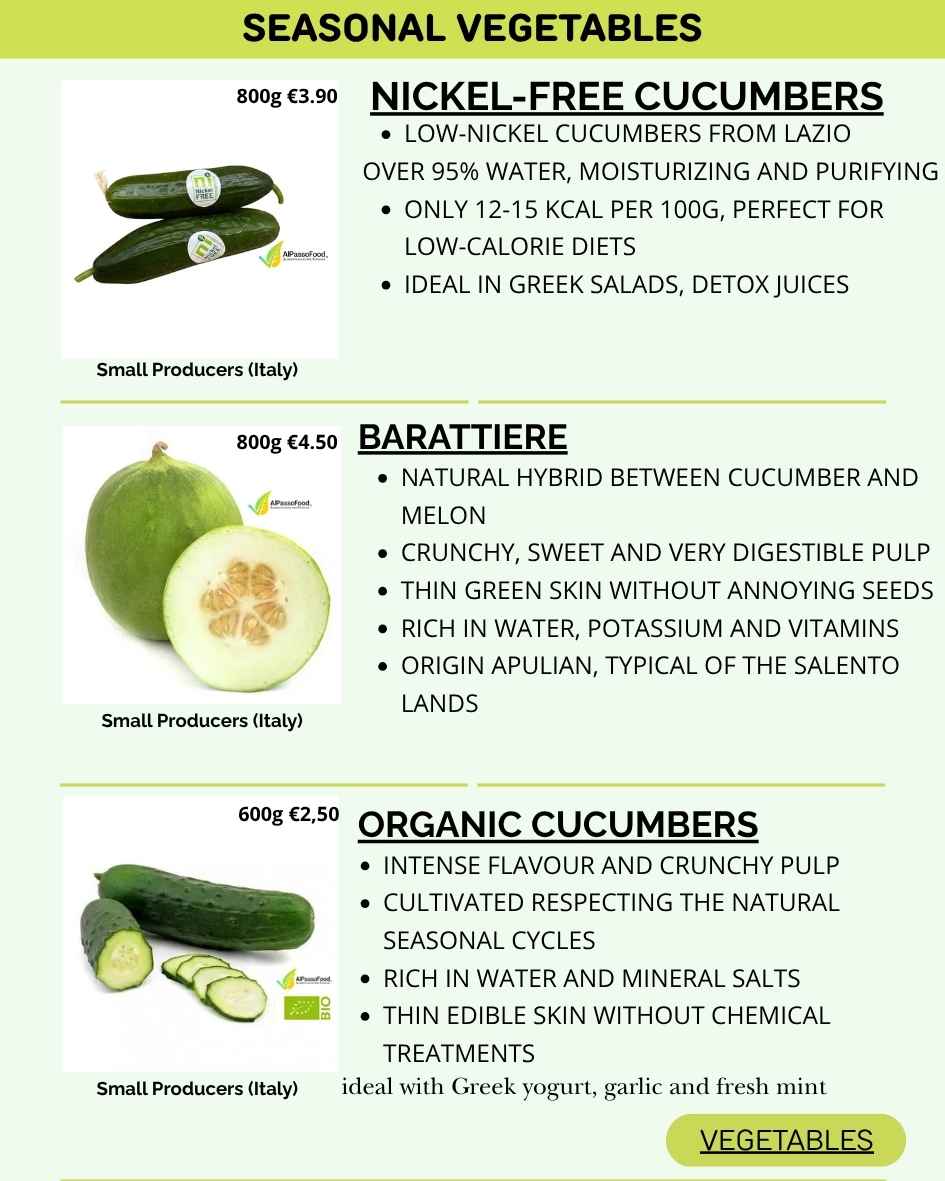 seasonal vegetables