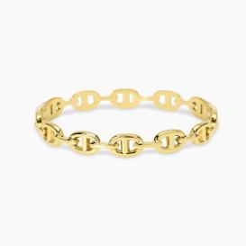STYLE 84  Bracciale bangle in acciaio dorato elementi staffa