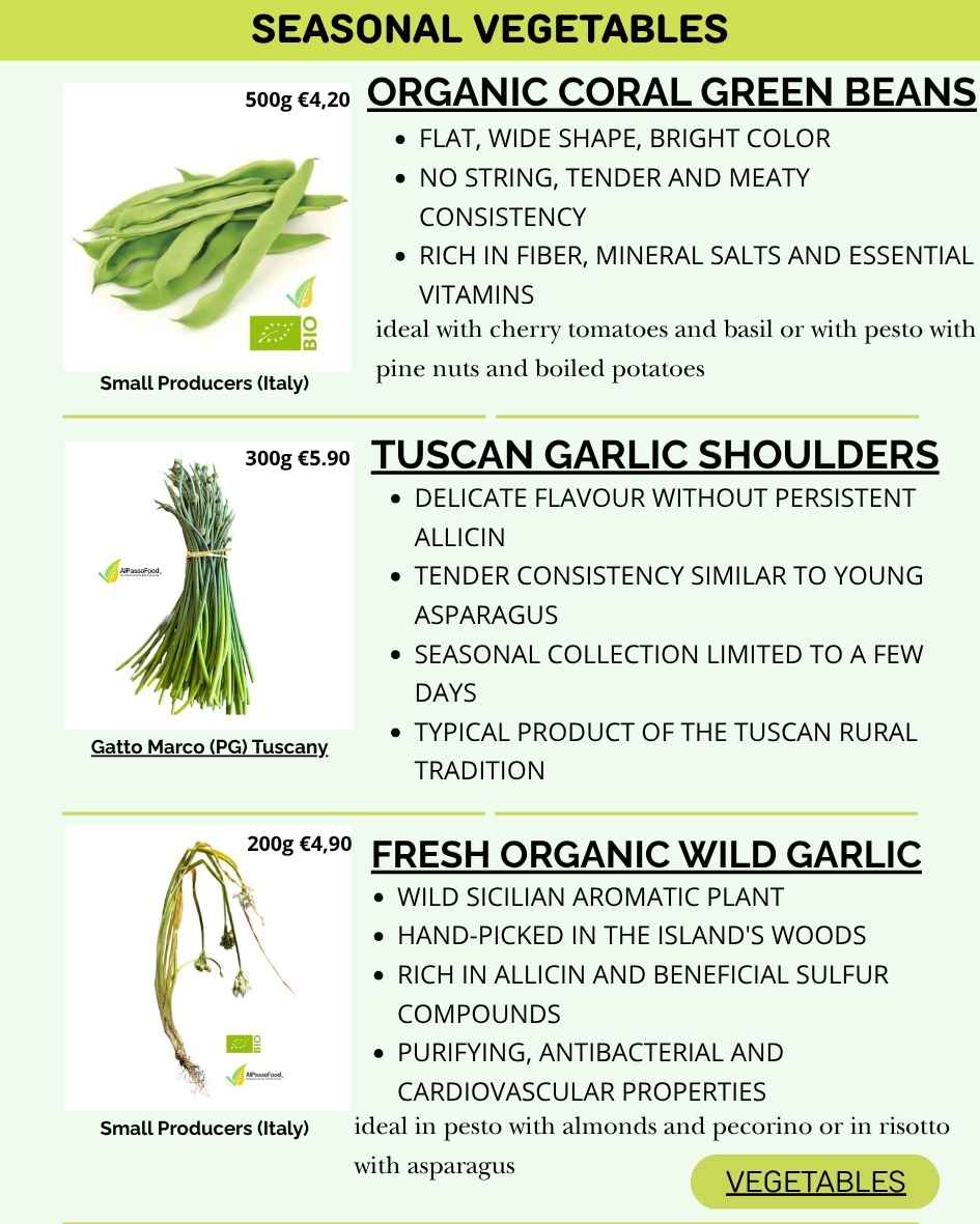 seasonal vegetables